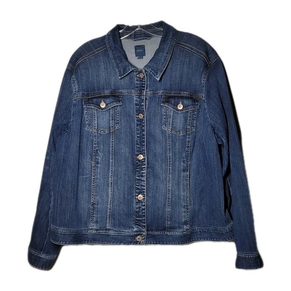 J. Jill Jackets & Blazers - J. Jill Denim Women's Blue Jean's Jacket Size 2X Button Down